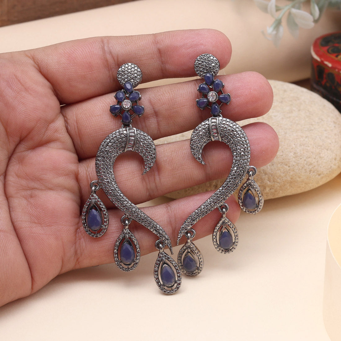 Blue Color Fashion Earrings With A Cool And Refreshing Color Scheme Jewellery GetGlit