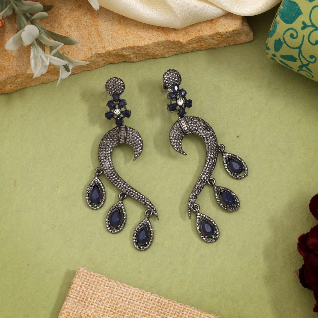 Blue Color Fashion Earrings With A Cool And Refreshing Color Scheme Jewellery GetGlit