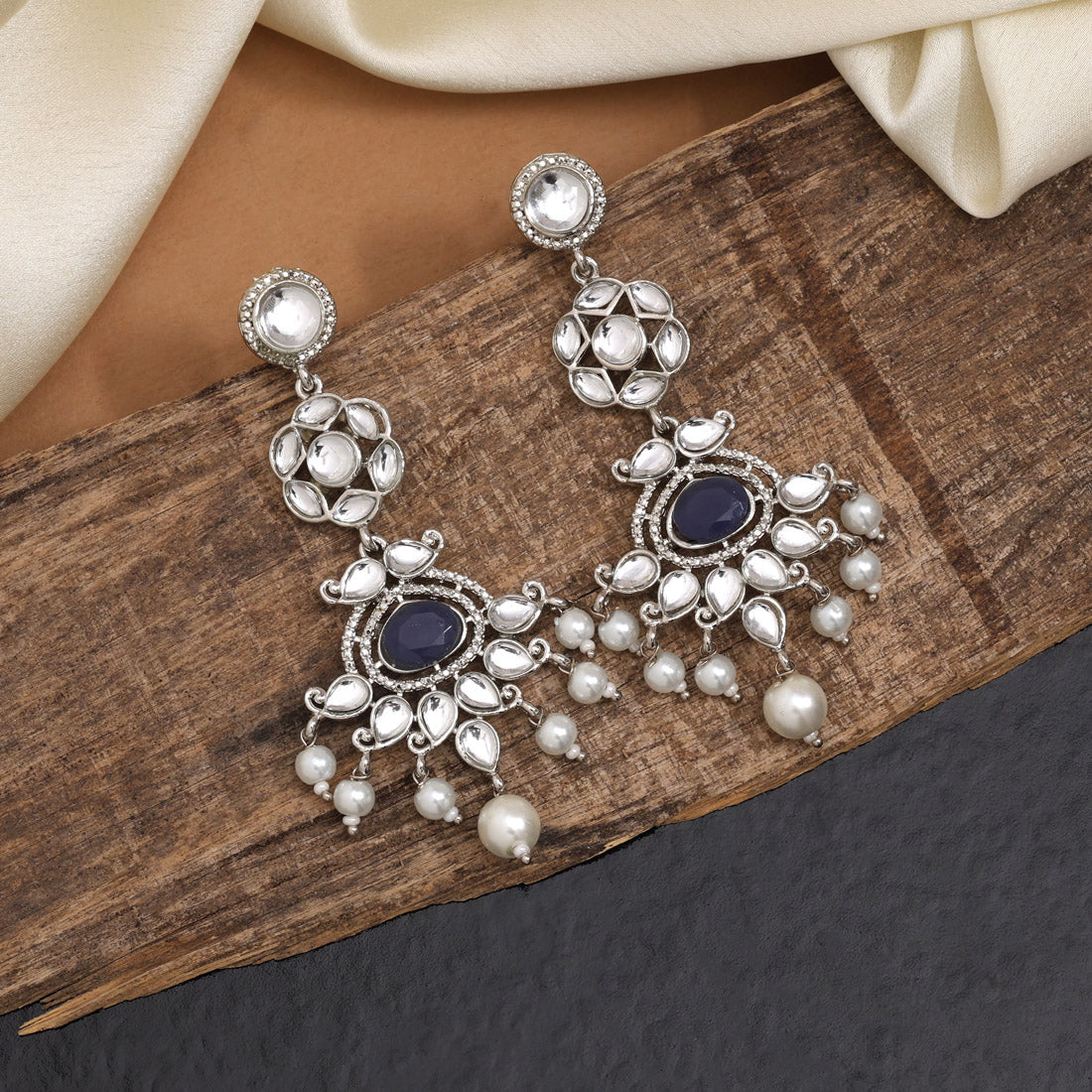 Blue Color Fashion Earrings Giving You A Cool And Contemporary Style Jewellery GetGlit