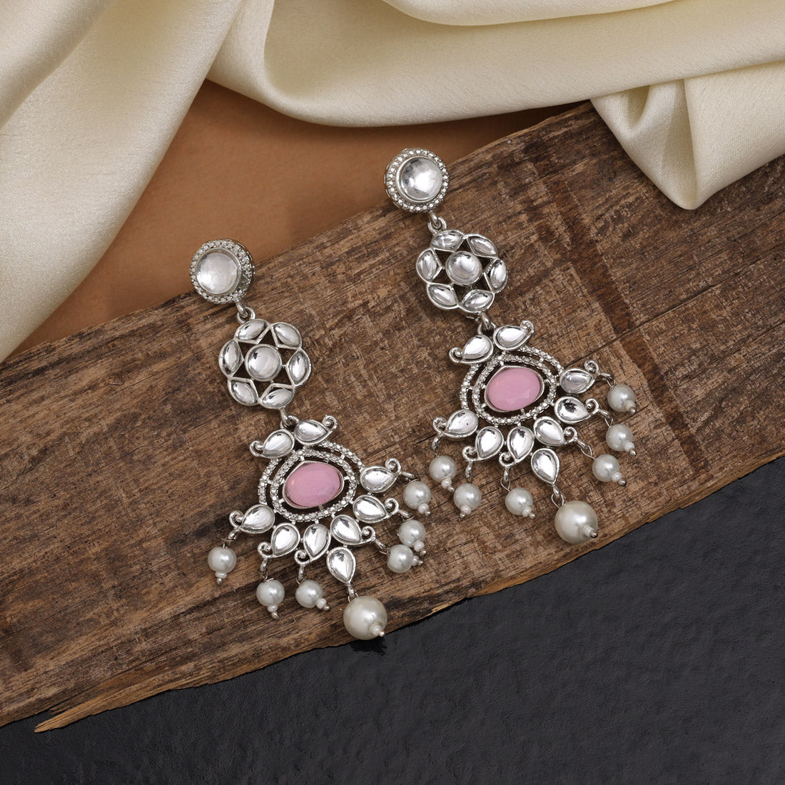 Pink Color Fashion Earrings For Flirty Dates And Soft Fashion Looks Jewellery GetGlit