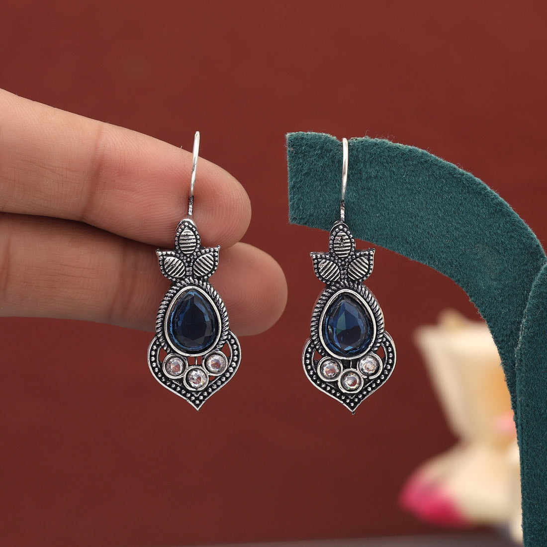 Assorted Color 11 Pairs Of Oxidised Earrings Jewellery GetGlit