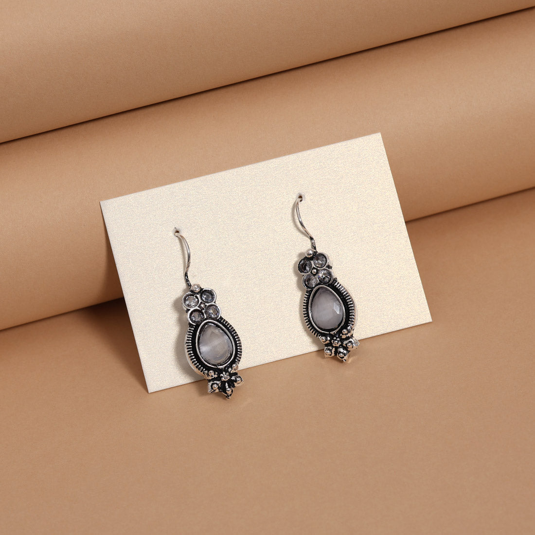 Assorted Color 12 Pairs Of Oxidised Earrings Jewellery GetGlit