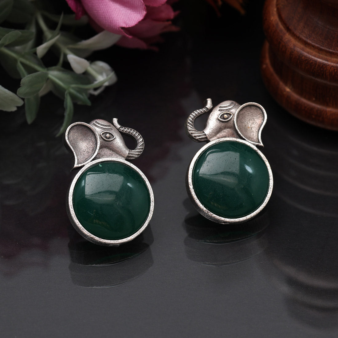 Green Color  Oxidised Earrings (GSE2916GRN) Jewelry GlitStudio   