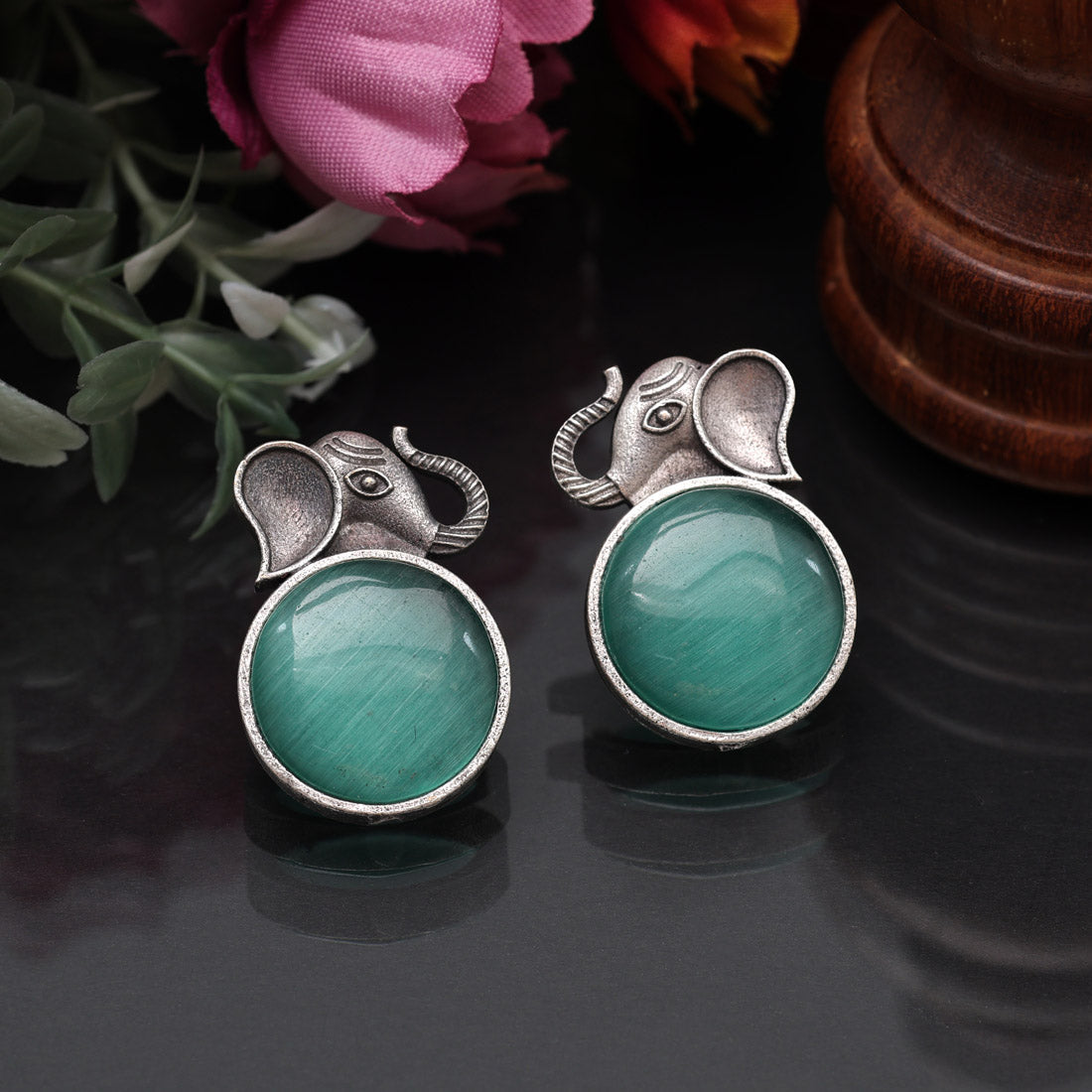 Rama Green Color  Oxidised Earrings (GSE2916RGRN) Jewelry GlitStudio   