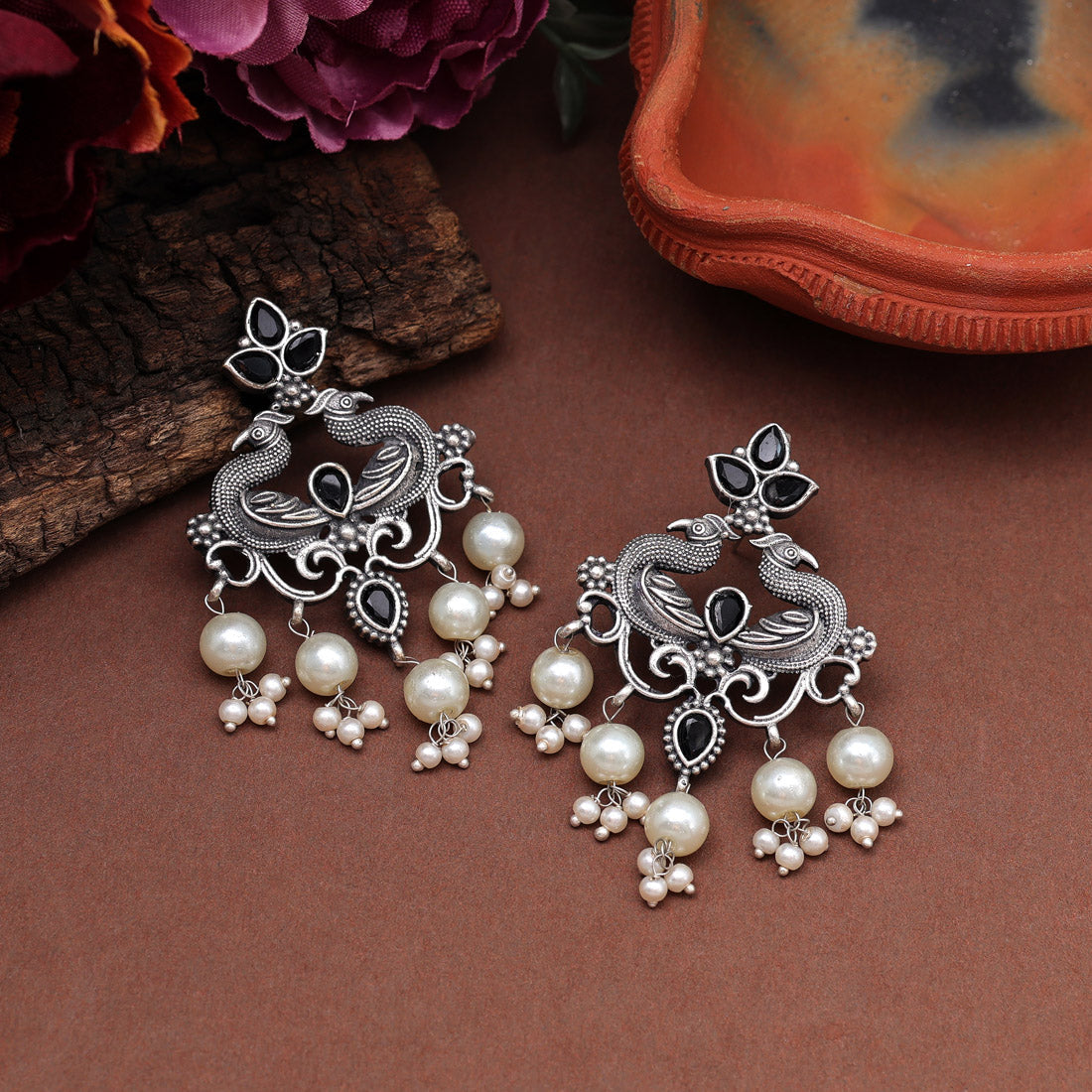 Black Color  Oxidised Earrings (GSE2917BLK) Jewelry GlitStudio   