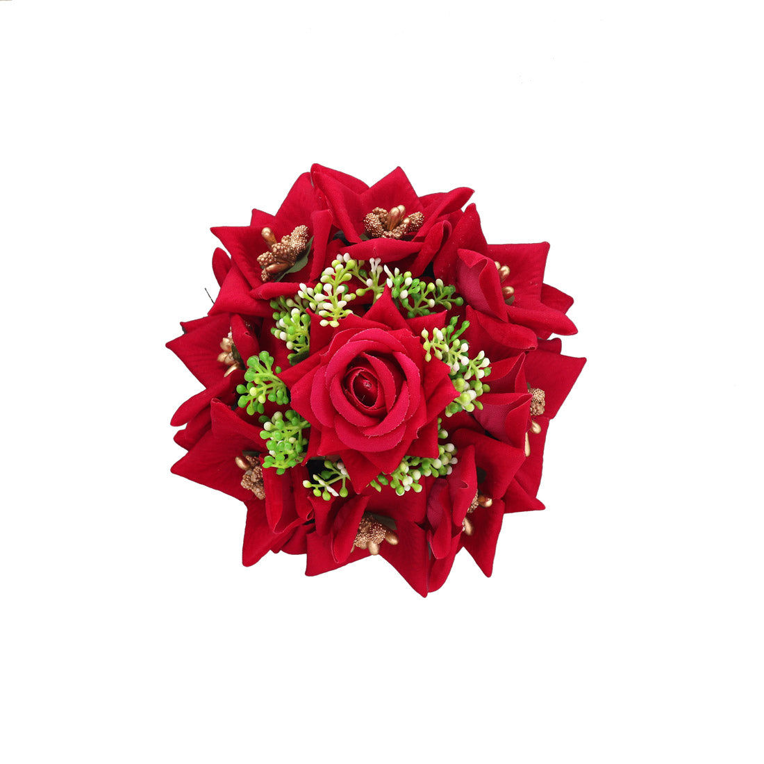 Rani Color Rose Flower Hair juda//Bun (HRP265RNI) Jewellery GetGlit