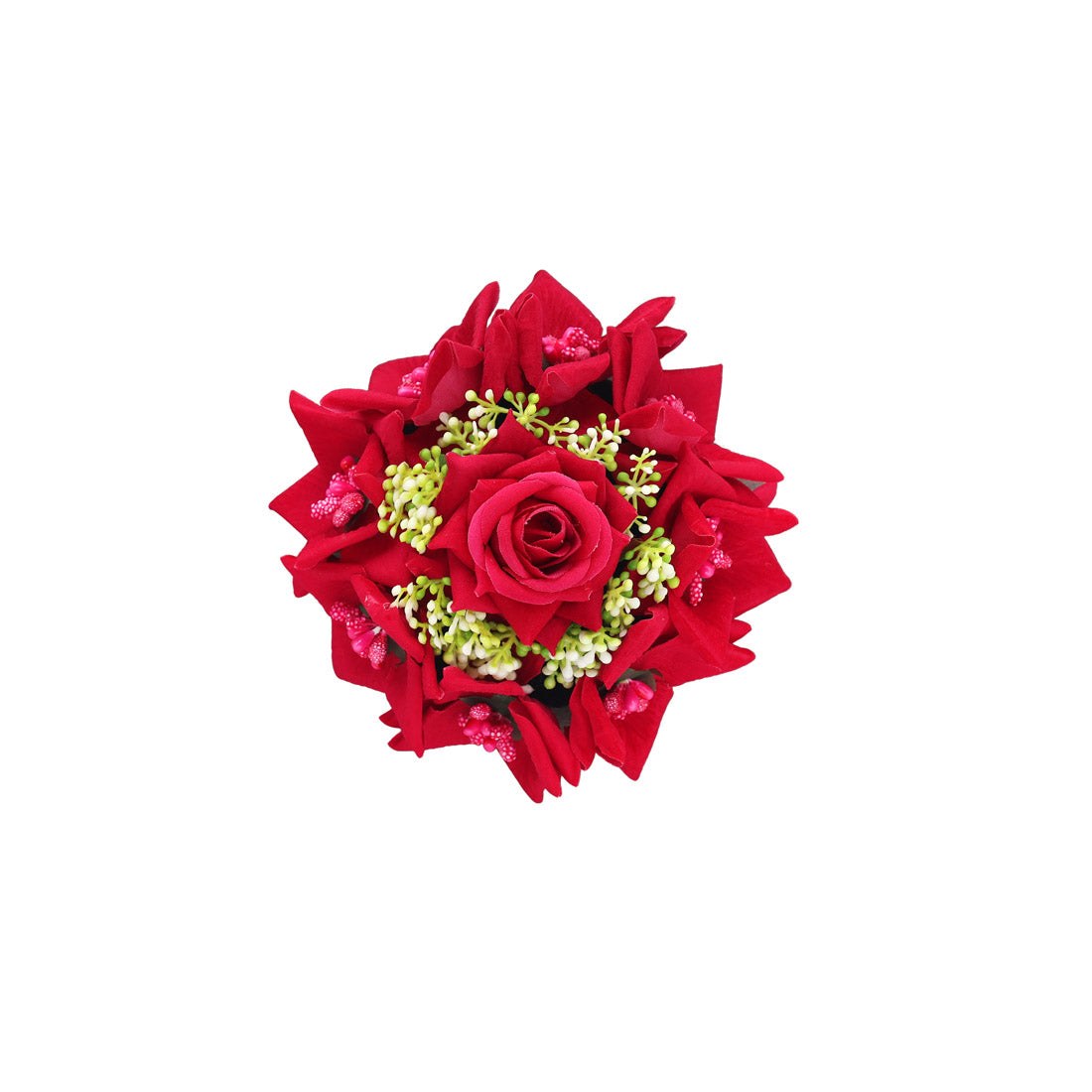 Rani Color Rose Flower Hair juda//Bun (HRP269RNI) Jewellery GetGlit