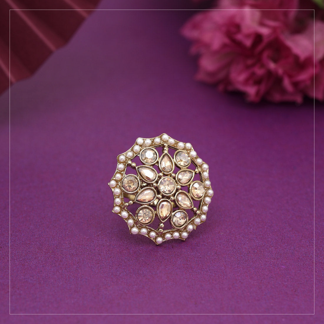 Gold Color Combo of 12 Pieces Of Finger Rings (KBSRCMB225) Jewellery GetGlit