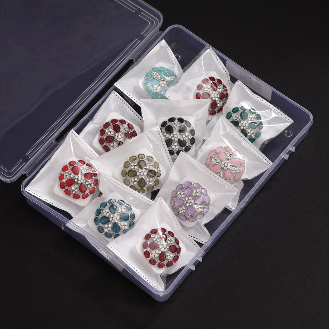 Multi Color Combo of 11 Pieces Of Finger Rings Jewellery GetGlit