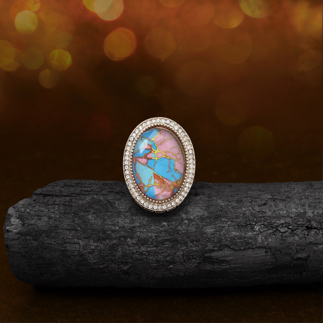 Cool Firozi Color Kundan Ring For Women Jewellery GetGlit