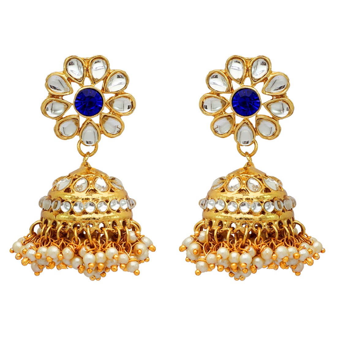 Blue Color Choker Kundan Necklace Set Jewellery GetGlit