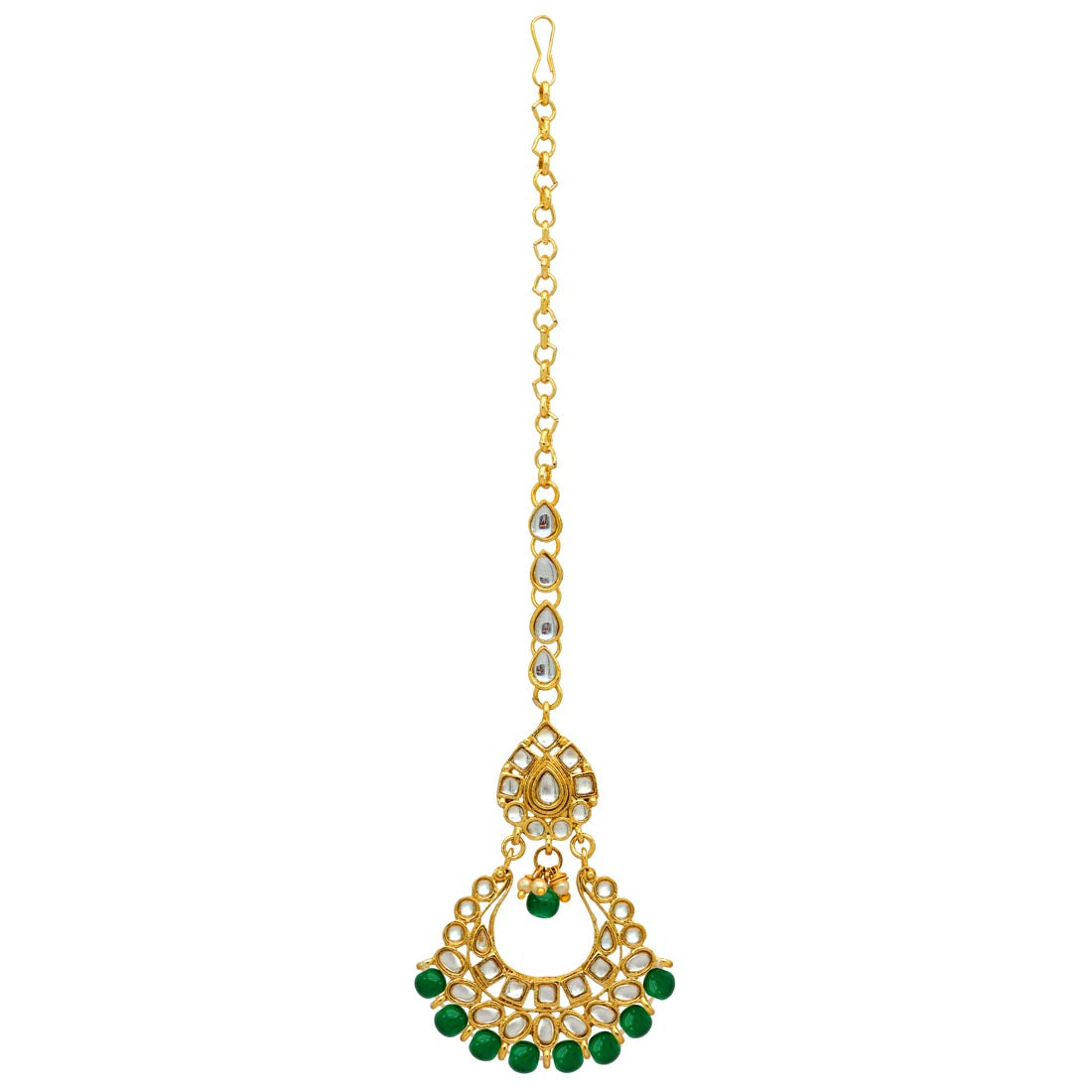 Green Color Kundan Choker Necklace Set Jewellery GetGlit