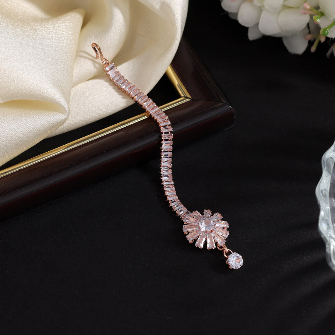 White Color 6 Pieces Combo Of Stone Maang Tikka (MTK326CMB) Jewellery GetGlit