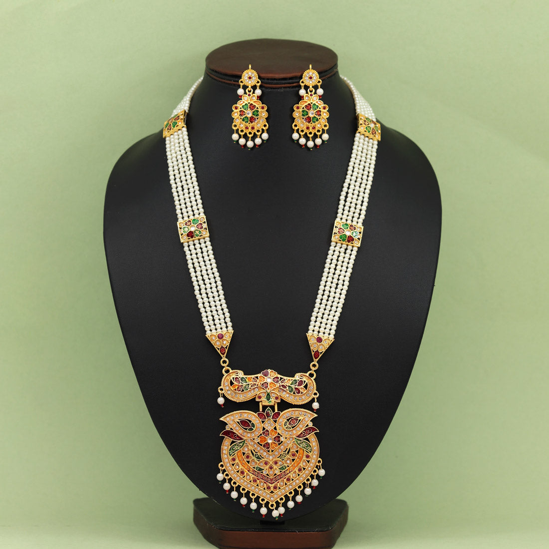 Multi Color Meena Work Rajputi Jewellery Rani Haar (PN765MLT) Jewellery GetGlit