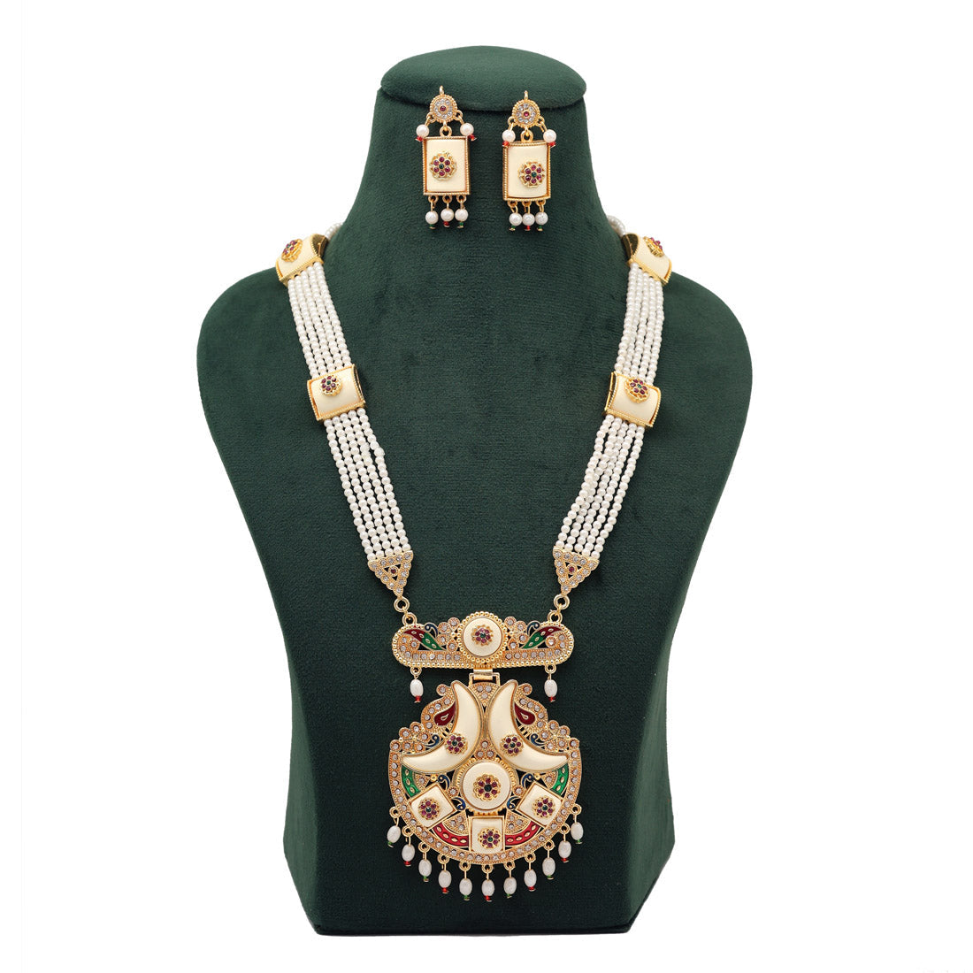 Multi Color Meena Work Rajputi Jewellery Rani Haar (PN842MLT) Jewellery GetGlit