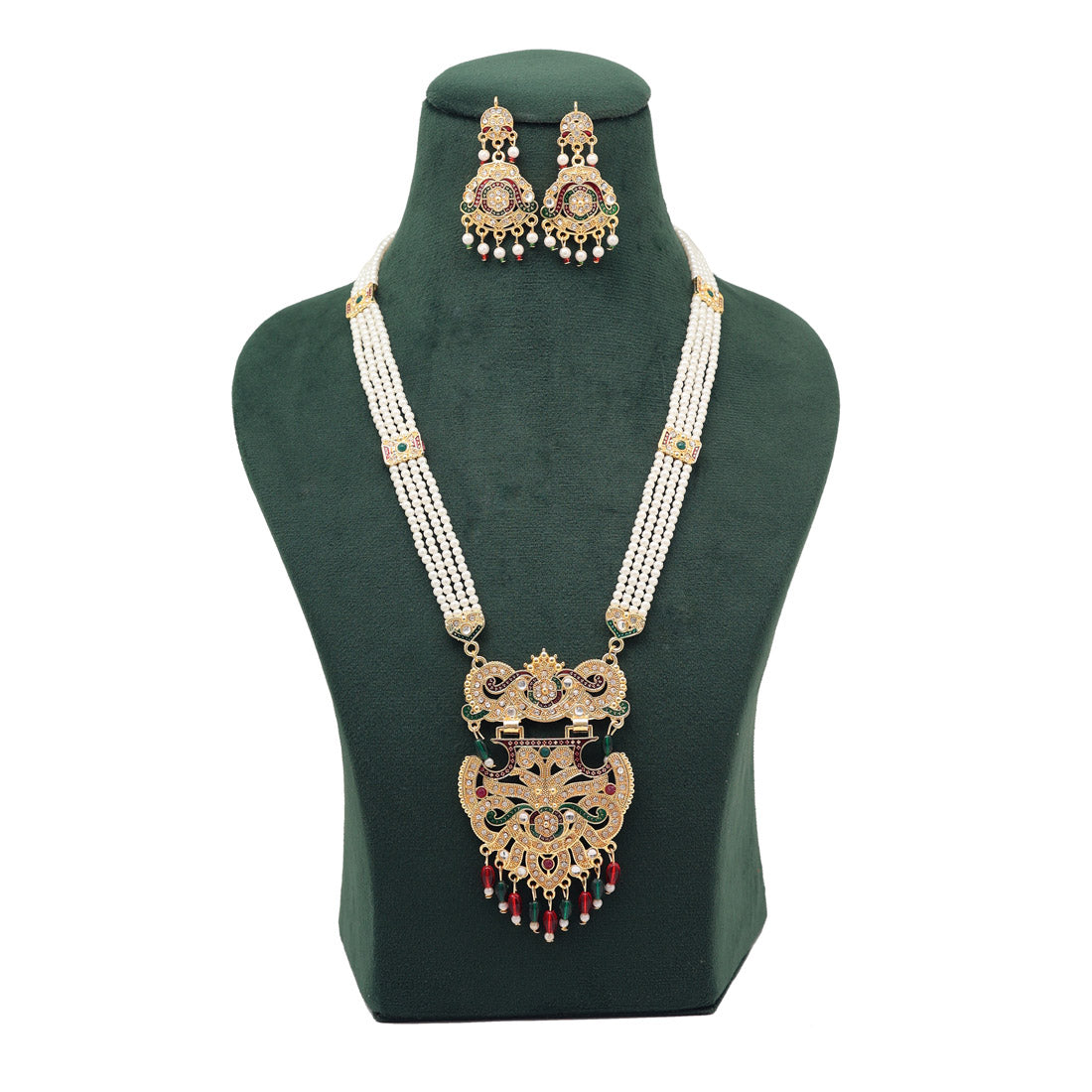 Multi Color Meena Work Rajputi Jewellery Rani Haar (PN843MLT) Jewellery GetGlit