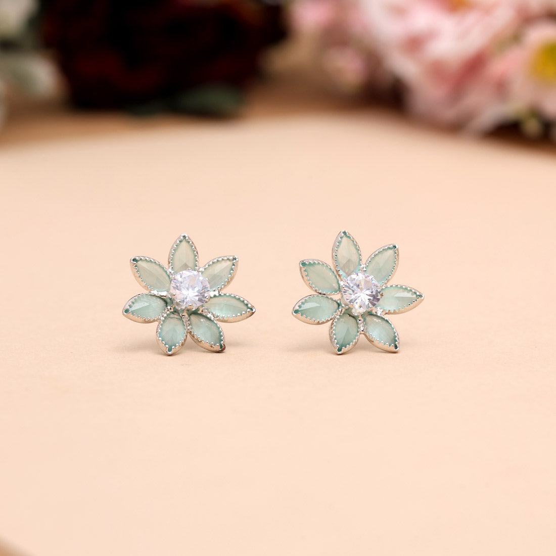 Pista Green Color Stone Necklace Set (STN222PGRN) Jewellery GetGlit