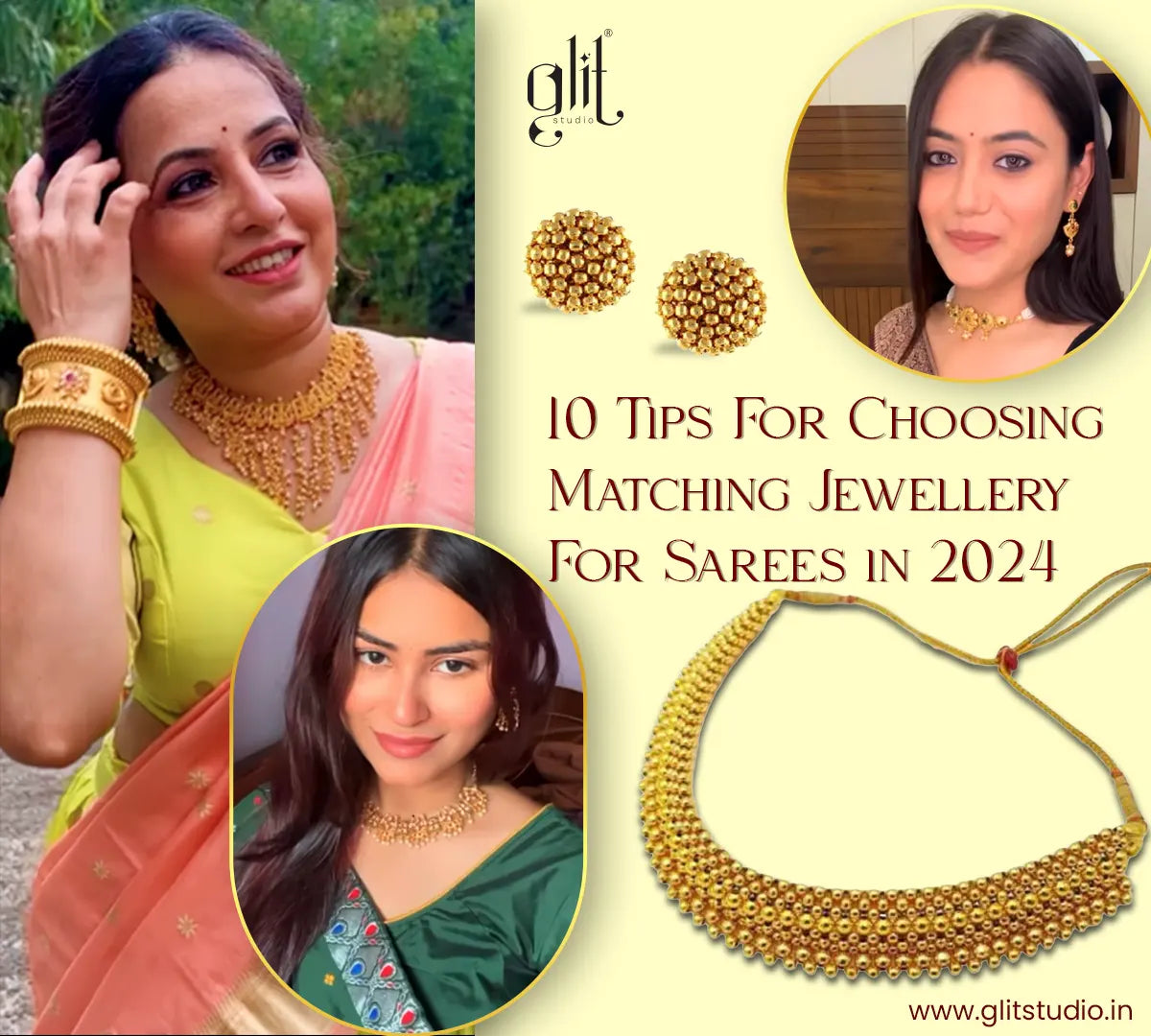 10 Tips For Choosing Matching Jewellery For Sarees in 2024