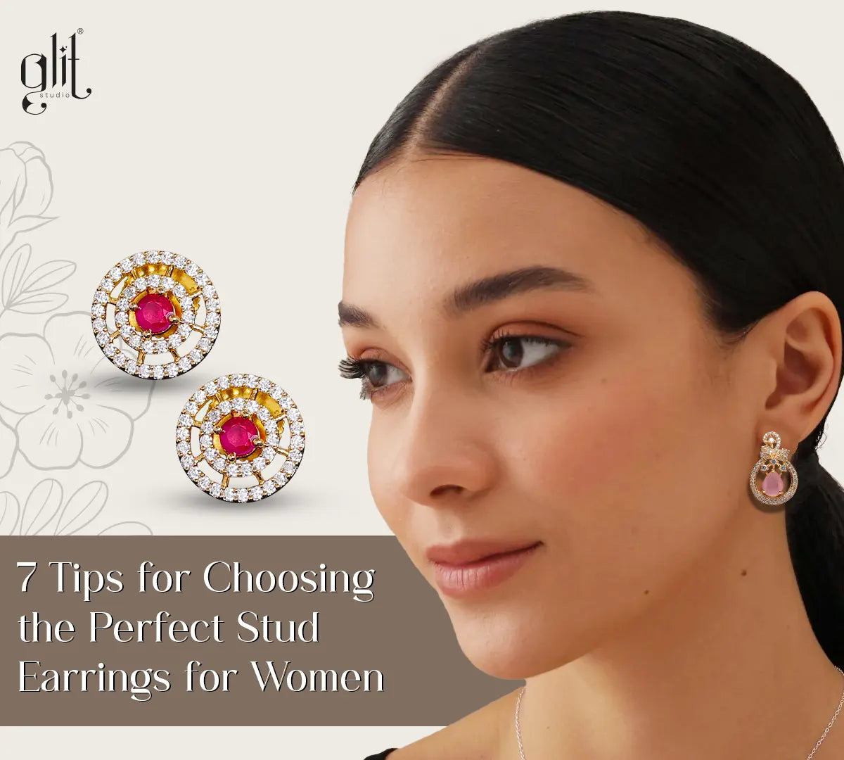 Stud earrings for women