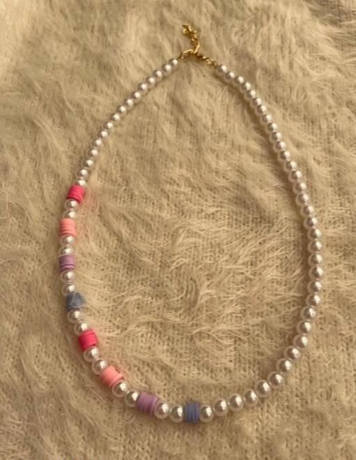 PD Enterprise Glass Bead Pearl Necklace Multicolor  Glitstudio   