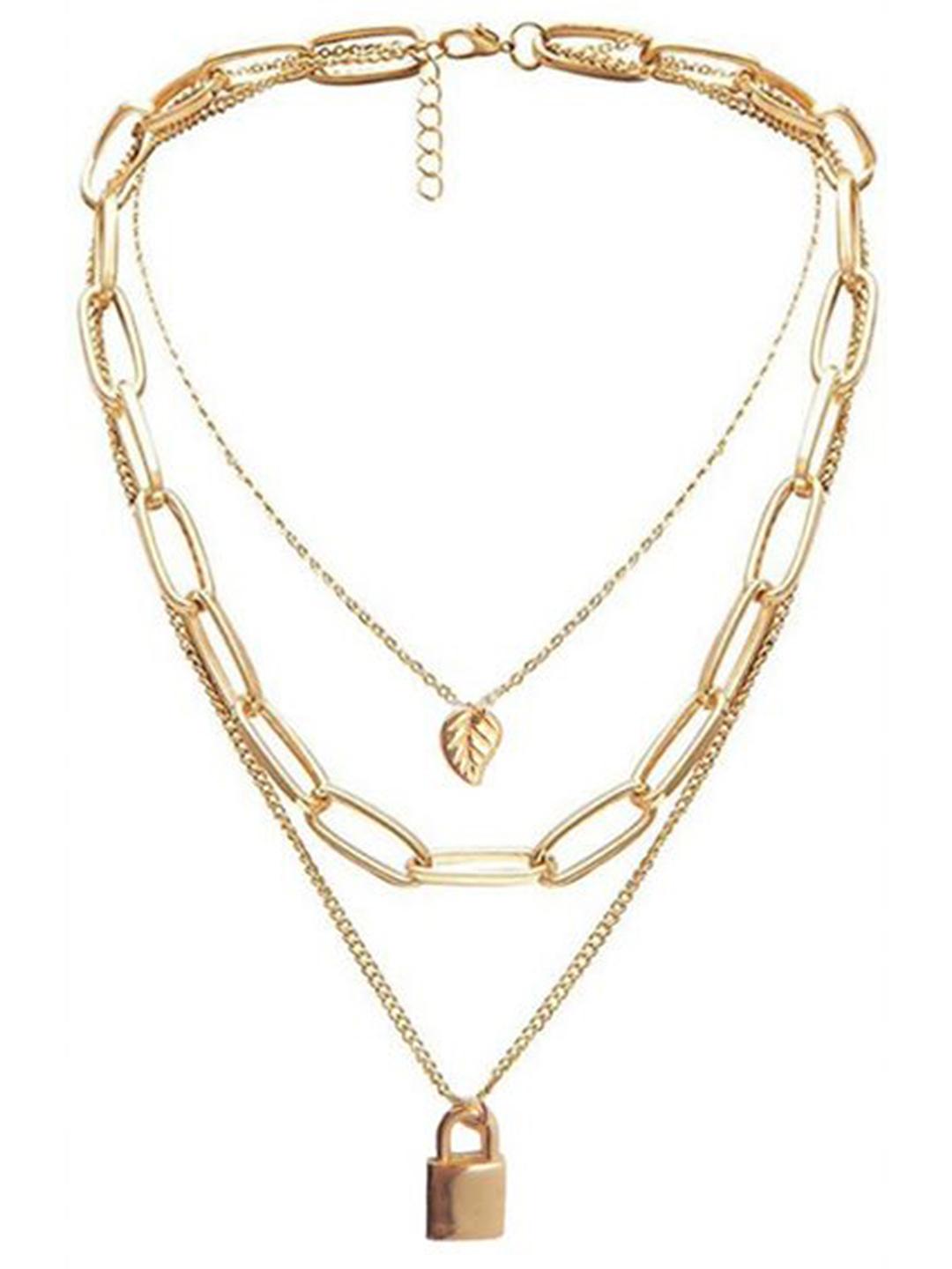 Gold Plated Stylish Necklace Gold Plated Jewelley glitstudio   