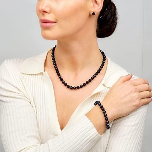 Mady Womens Black Crystal Necklace and Bracelet set  Glitstudio   