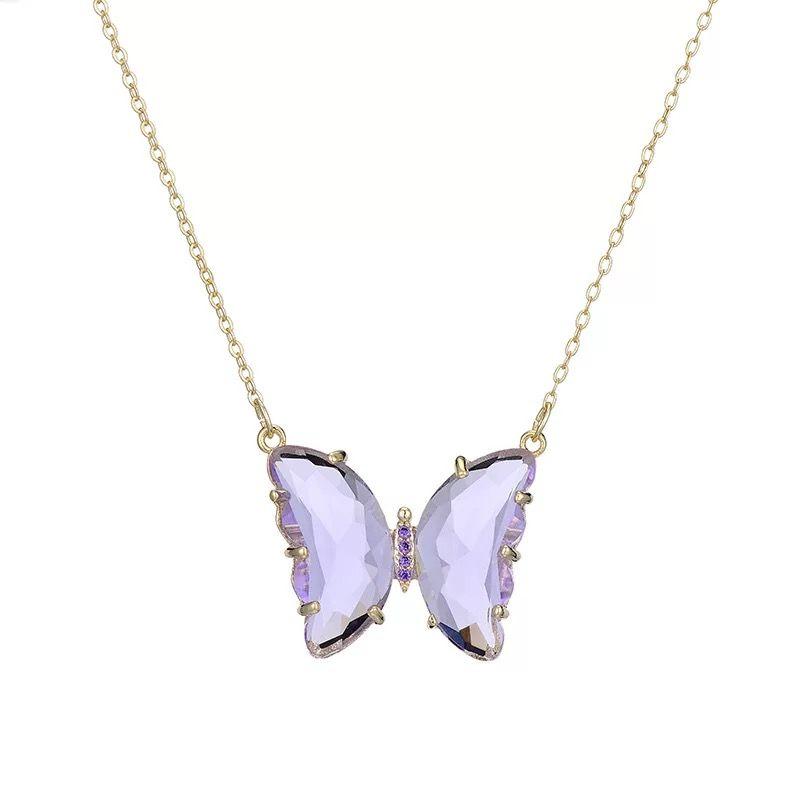 AVR JEWELS Gold-plated Stylish Butterfly Necklace For Women and Girls Necklaces glitstudio   