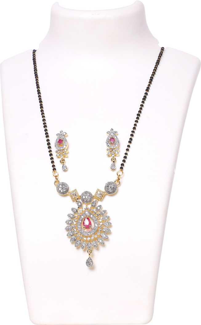 New Alloy American Diamond Mangalsutra  glitstudio   