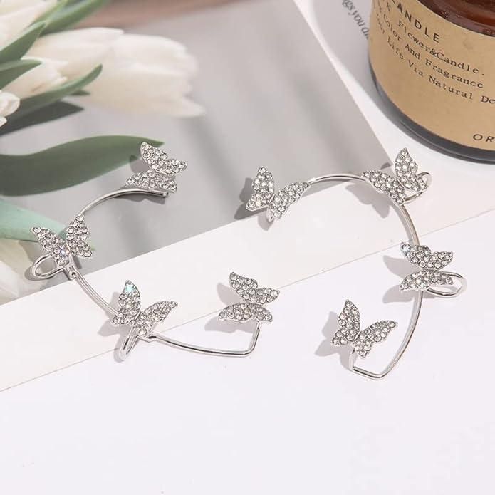 Stylish Butterfly Ear Crawler Cuff Earrings For Women And Girls  glitstudio   