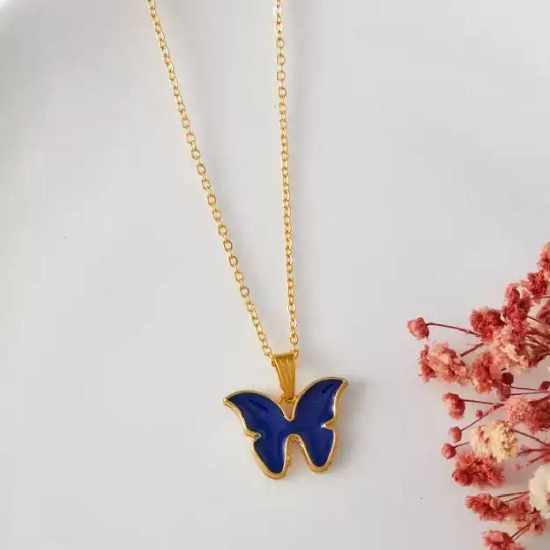 Cute Butterfly Pendant Necklace glitstudio