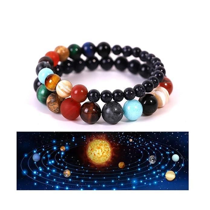 Galaxy Gem Beads Bracelet (Pack of 2)  glitstudio   