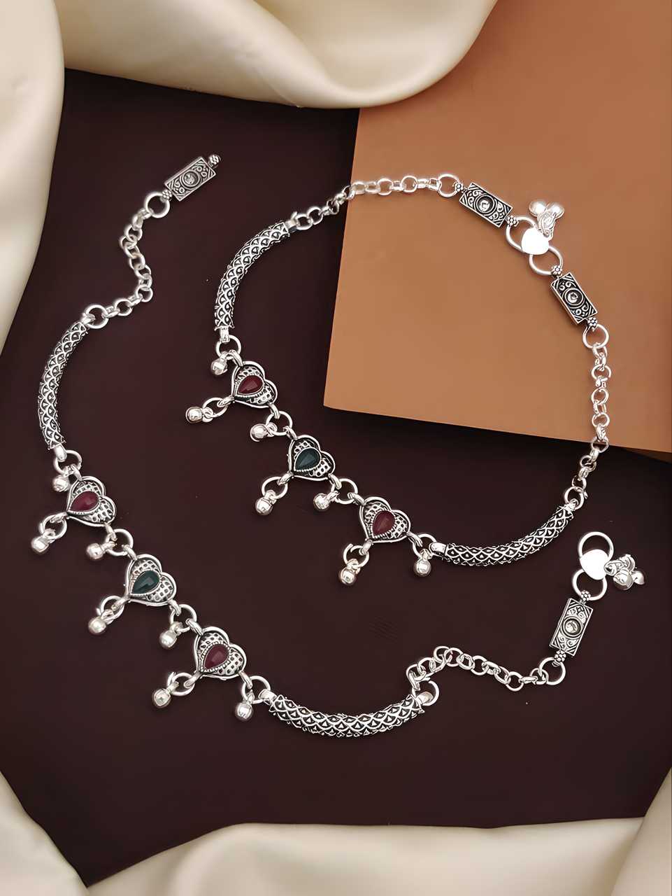 Women's Silver Plated Anklets Jewellery glitstudio   