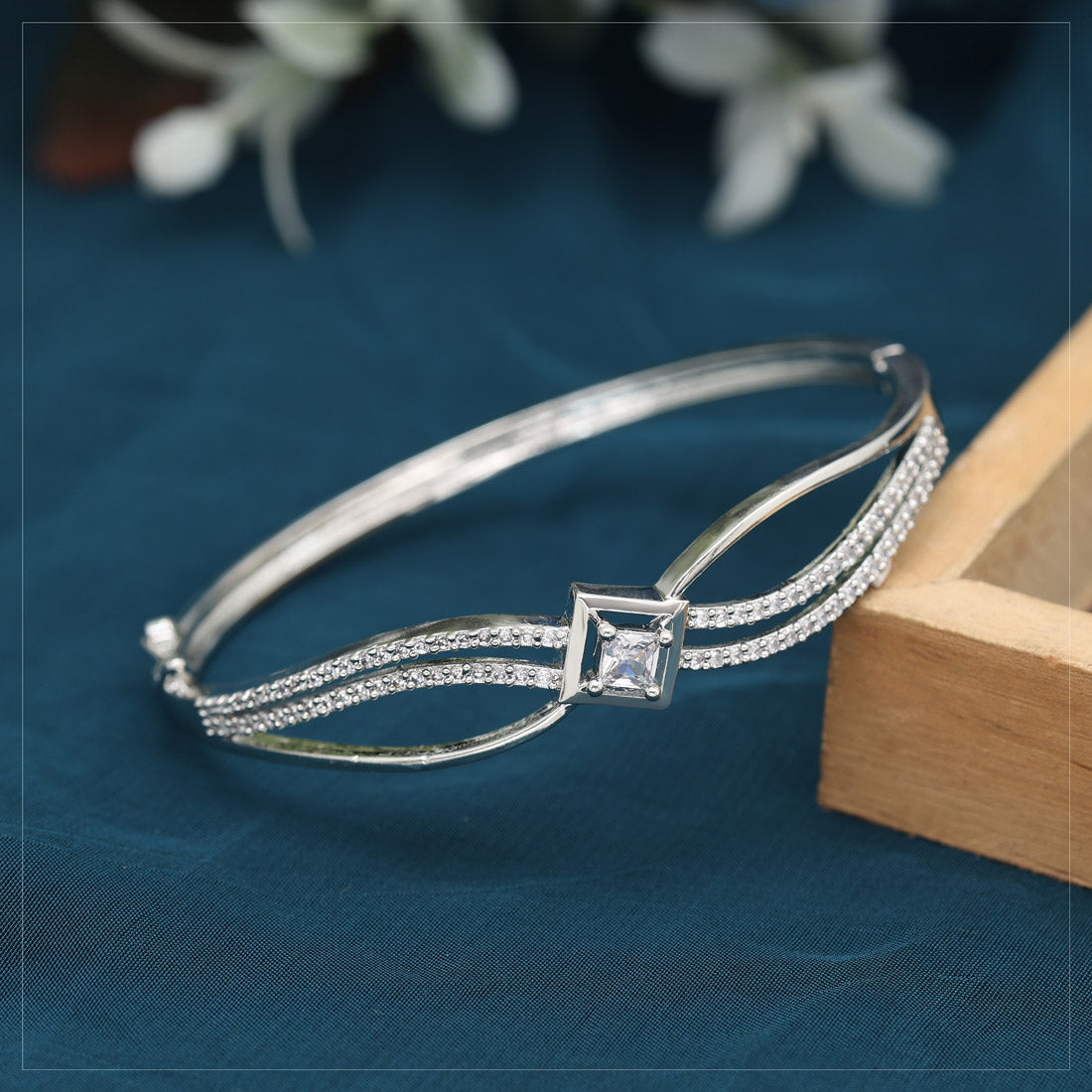 Silver Color American Diamond Bracelet