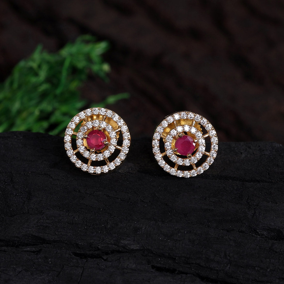 Rani Color American Diamond Stud Earrings (ADE424RNI) Studs GetGlit   