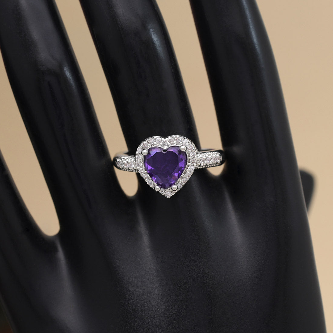 Purple Color American Diamond Finger Ring (ADR578PRP) Jewellery GetGlit