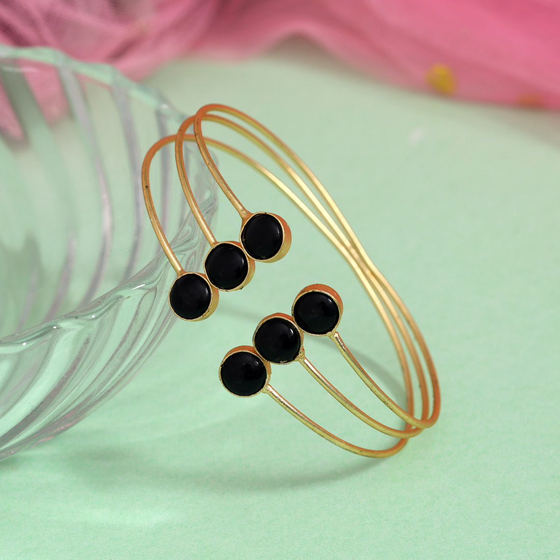 Black Color Amrapali Bracelets (AMB101BLK) Jewellery GetGlit   