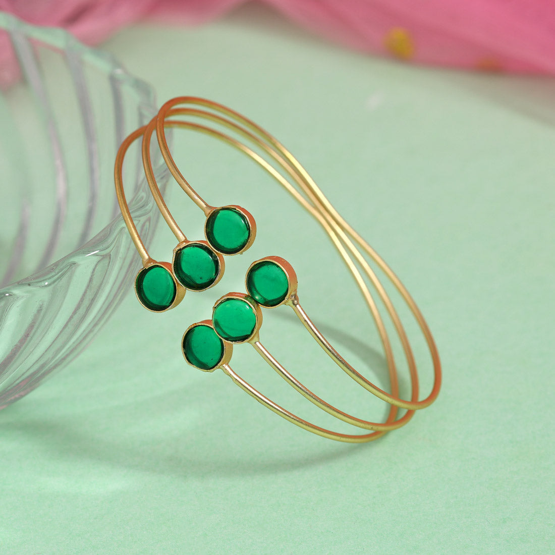 Green Color Amrapali Bracelets (AMB101GRN) Jewellery GetGlit