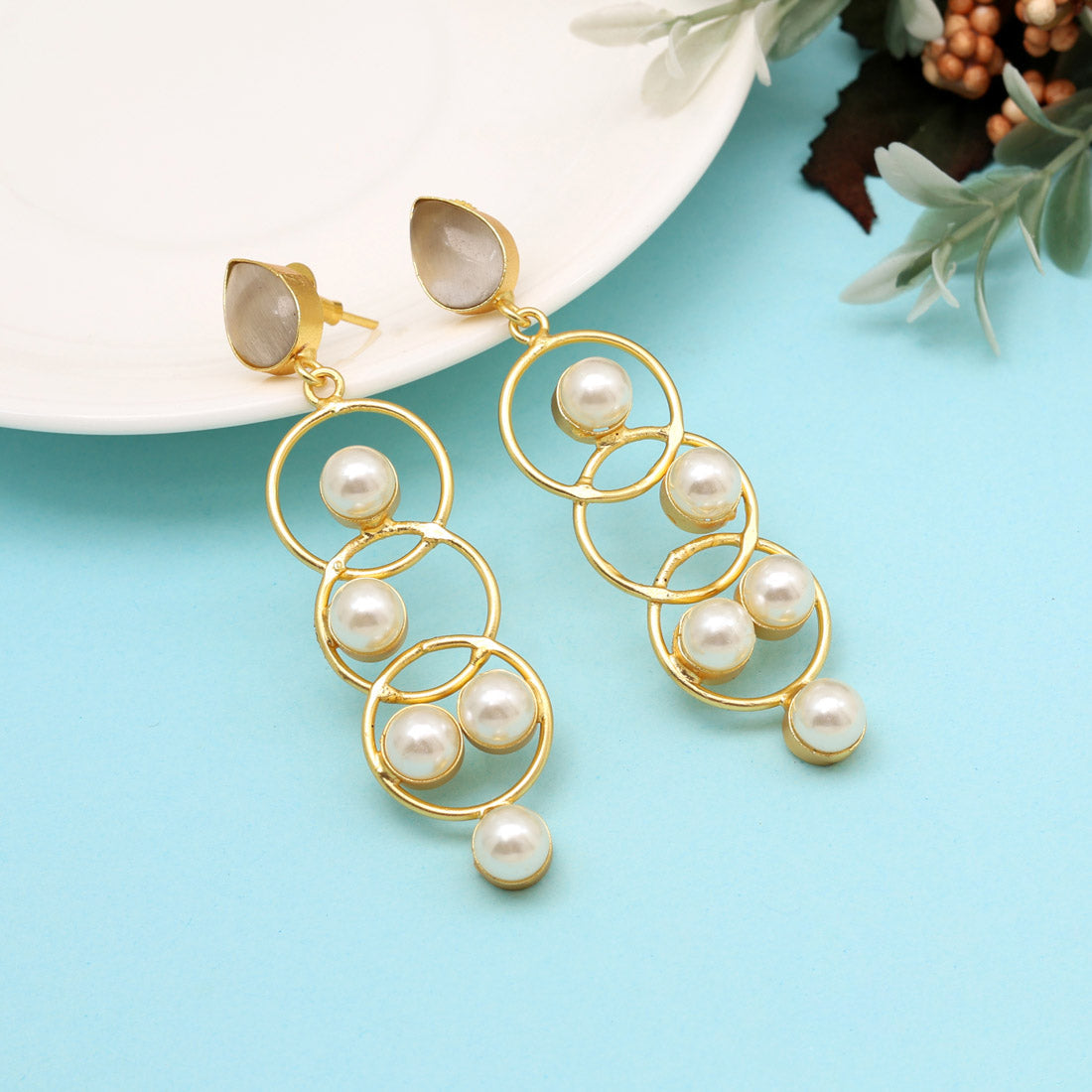 Gray Color Amrapali Earrings (AMPE434GRY) Jewellery GetGlit   