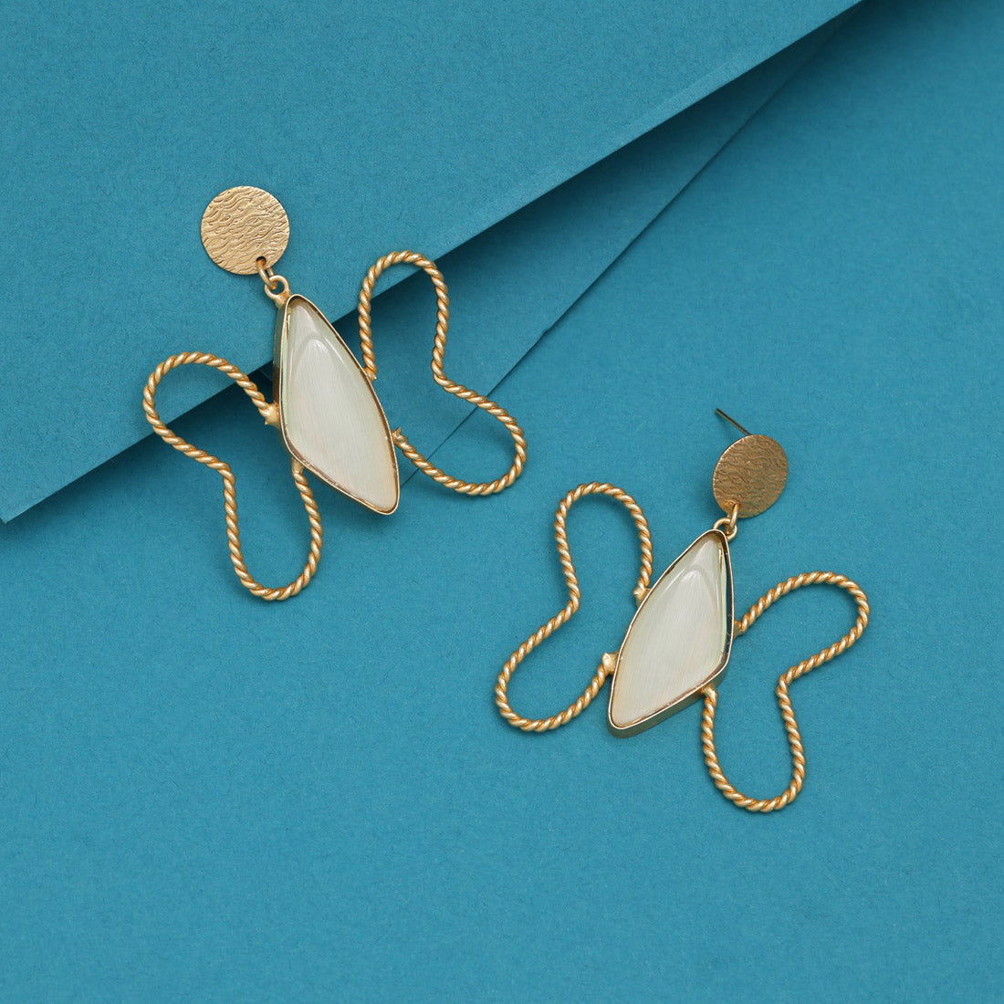 Grey Color Butterfly Design Amrapali Earrings Jewellery GetGlit
