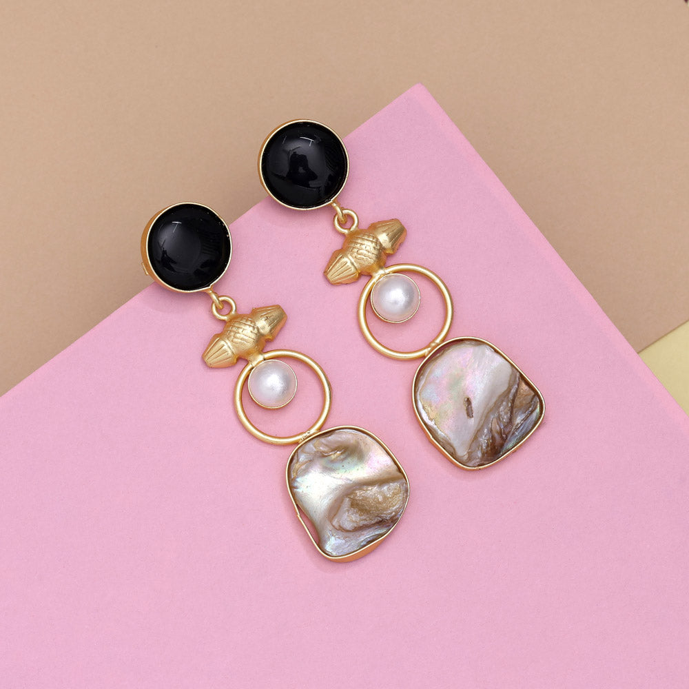 Midnight Black Color Amrapali Earrings Jewellery GetGlit