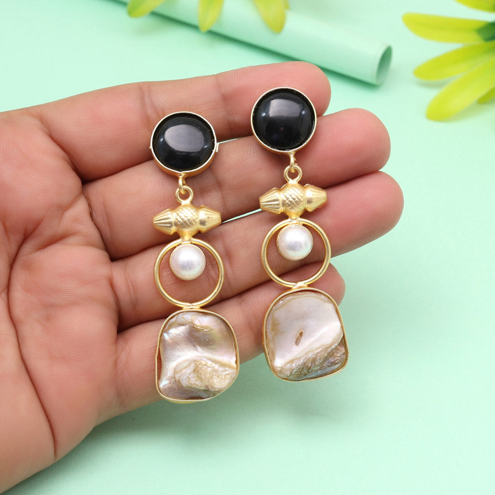 Midnight Black Color Amrapali Earrings Jewellery GetGlit