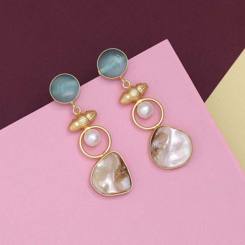 Cloudy Sky Blue Color Amrapali Earrings Jewellery GetGlit