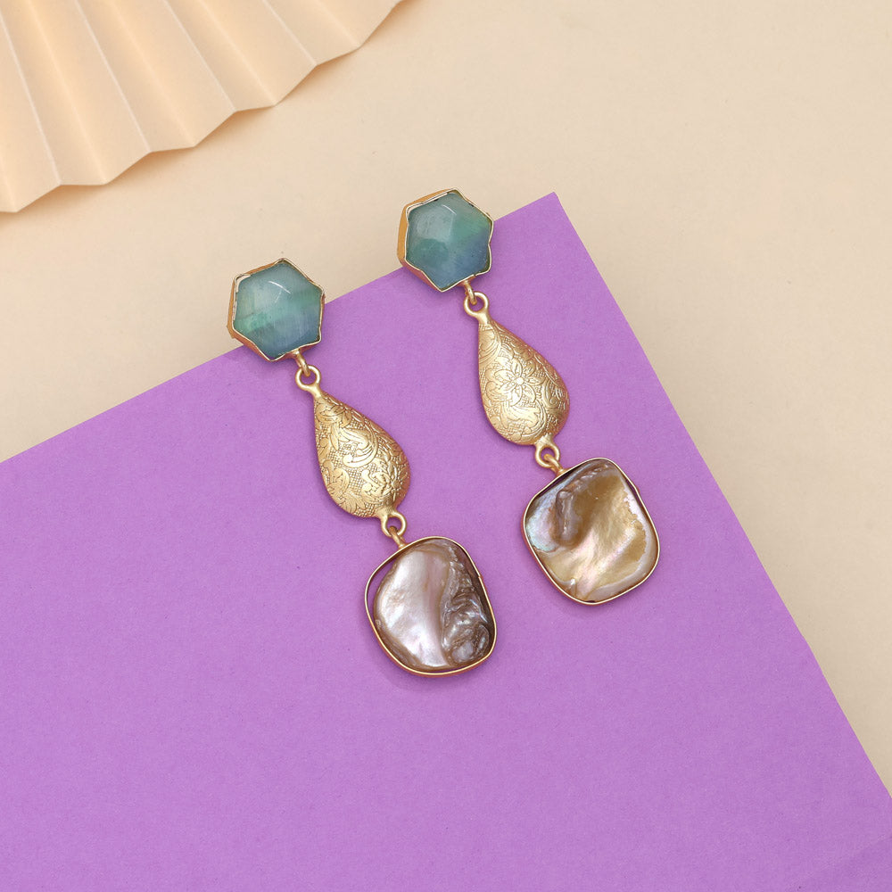 Breeze Sky Blue Color Amrapali Earrings Jewellery GetGlit
