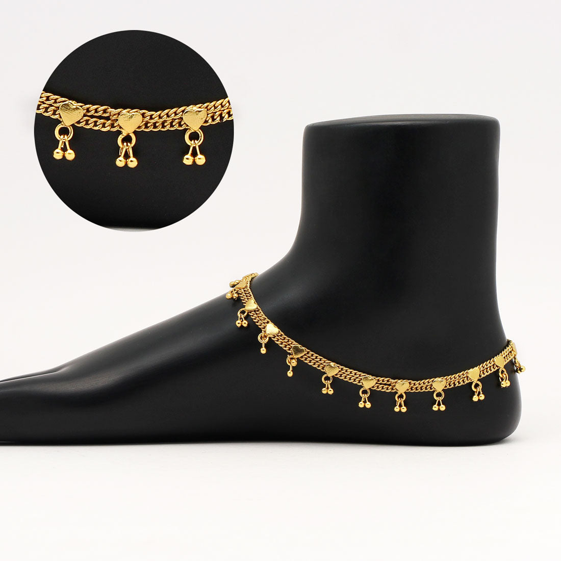 Gold Color Anklets (ANK1012GLD)  GetGlit   