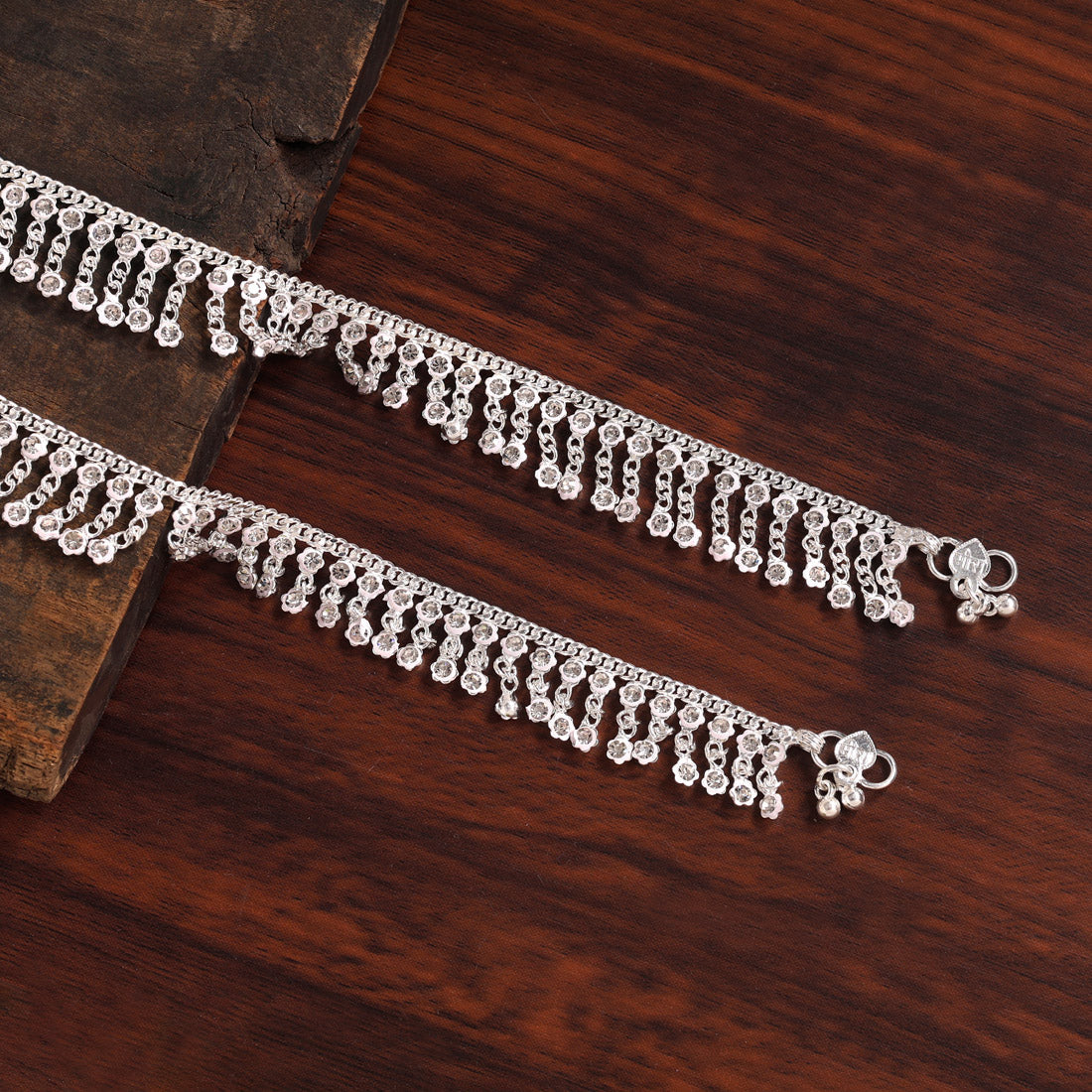 Silver Color Anklets (ANK1024SLV) Jewellery GetGlit