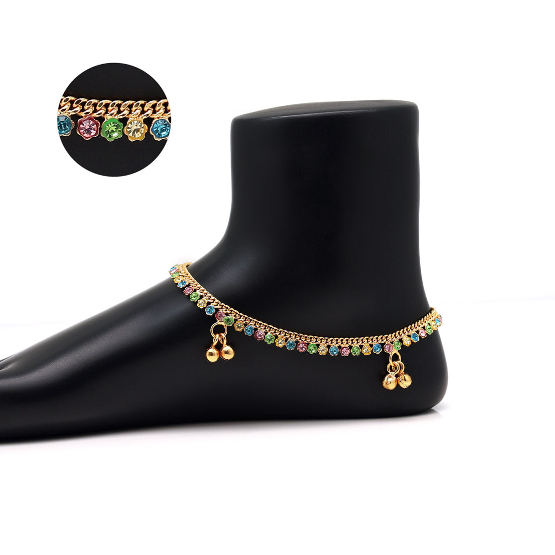 Multi Color Anklets (ANK1036MLT)  GetGlit   