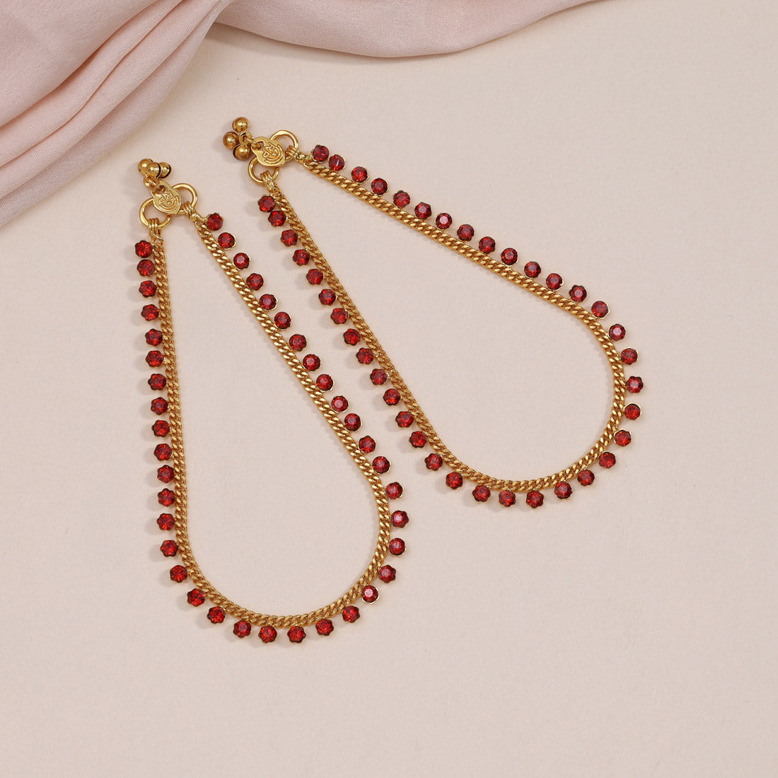 Red Color Anklets (ANK1067RED)  GetGlit   