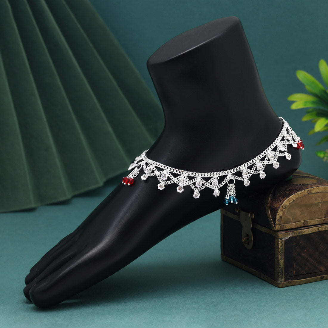 Multi Color Anklets (ANK1134MLT) Jewellery GetGlit