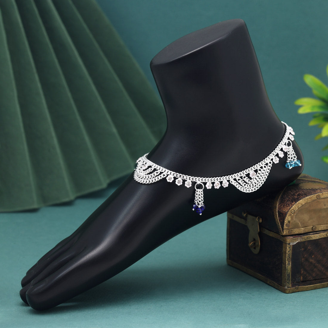 Multi Color Anklets (ANK1136MLT) Jewellery GetGlit