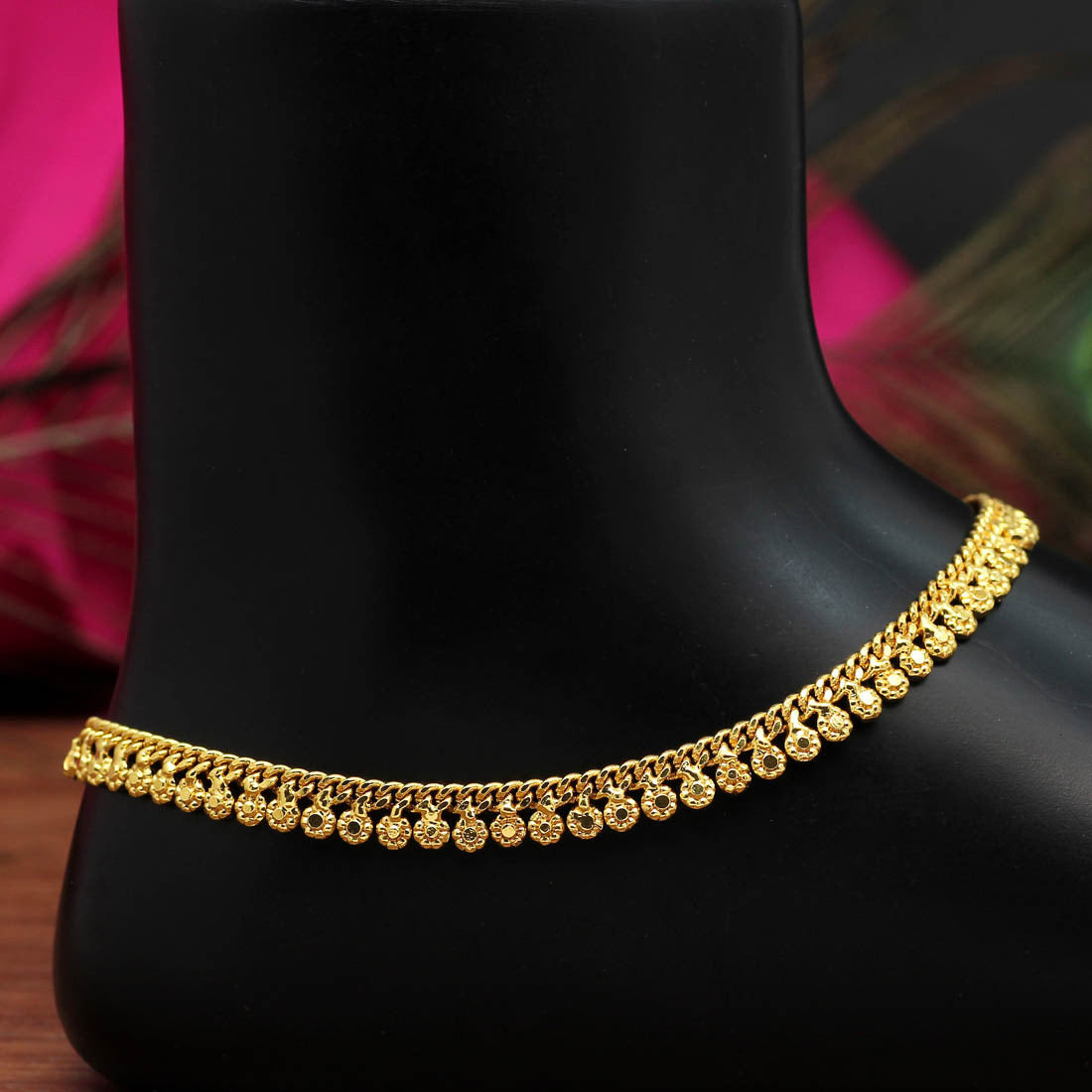 Gold Color Anklets (ANK959GLD)  GetGlit   